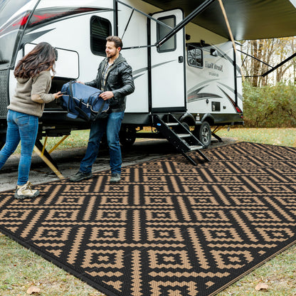 GENIMO Outdoor Rug, Waterproof Plastic Rugs for Patio, 5'x8' Cloud Grey