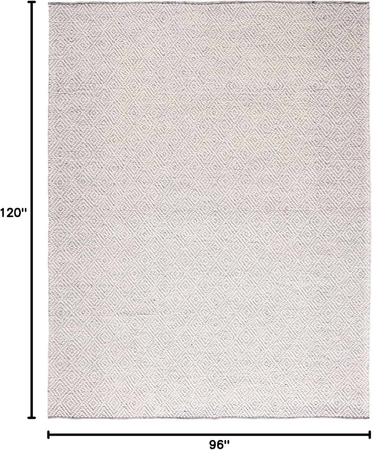 SAFAVIEH Natura Wool Area Rug 8'x10', Ivory & Light Grey NAT503A