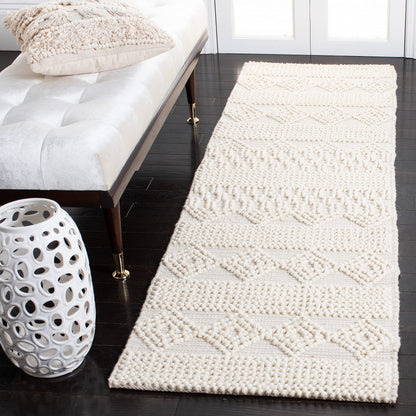 SAFAVIEH Natura Wool Area Rug 3'x5', Soft Plush Boho Grey & Ivory NAT102A