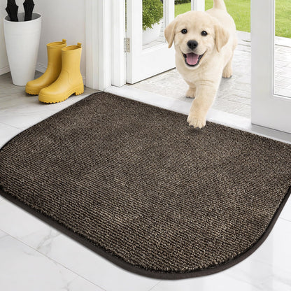 PURRUGS Dirt Trapping Indoor Door Mat, 20" x 31.5", Heathered Charcoal
