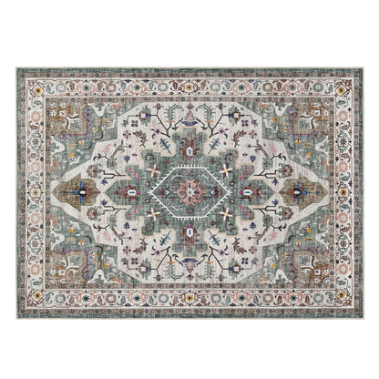 HOOBRO 2 x 3 Area Rugs Washable, Small Rugs for Entryway Kitchen Bathroom Mat Indoor Low Pile Soft Rug, Non-Slip Backing Stain Resistant Carpets, Pet Friendly Machine Washable, Vintage Beige EF01AR01