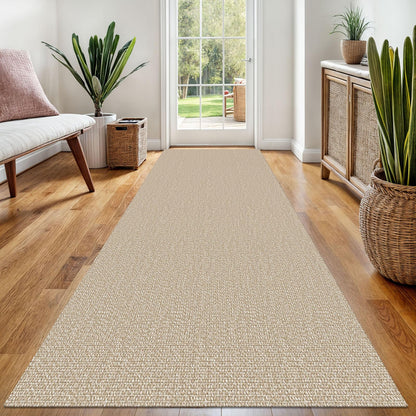EARTHALL Washable Area Rug, Non Slip Entryway Rug, 4x6 Ft, Sand/Beige