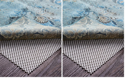 Veken 8x10 Ft Rug Pad Gripper for Hardwood Floors, Non Slip Dark Blue Rug Pads for Area Rugs, Thick Rug Grippers for Tile Floors, Under Carpet Anti Skid Mat, Keep Your Rugs Safe and in Place