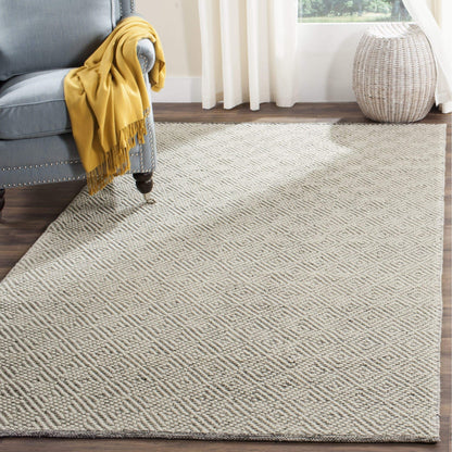 SAFAVIEH Natura Wool Area Rug 8'x10', Ivory & Light Grey NAT503A