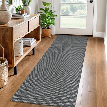 EARTHALL Woven Area Rug 3x5 Ft Washable Rugs for Entryway Braided Non Slip Rubber Backed Throw Rugs Door Mat Indoor Outdoor Entrance Cotton Carpet for Kitchen Foyer Front Door, Orange/Tan/Brown