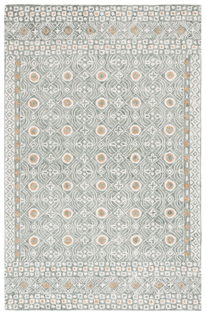 SAFAVIEH Micro-Loop Collection Accent Rug - 4' x 6', Charcoal & Ivory, Handmade Wool, Ideal for High Traffic Areas in Entryway, Living Room, Bedroom (MLP801H)