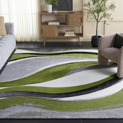 SAFAVIEH Hollywood Area Rug 10'6"x14', Modern Grey & Blue HLW766F