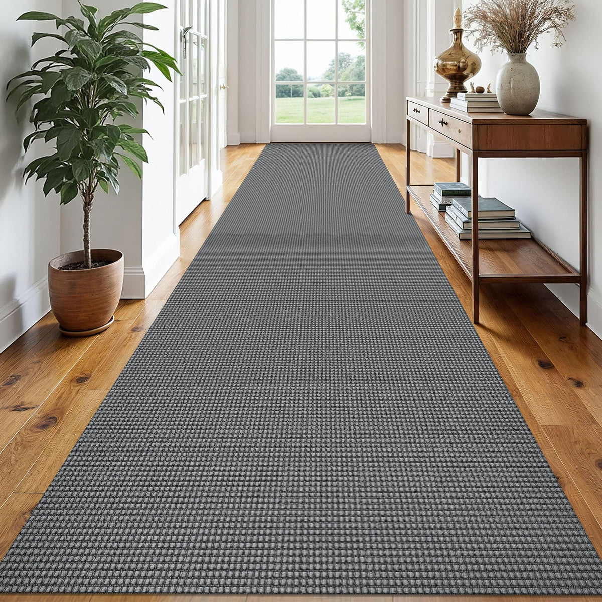 EARTHALL Woven Area Rug 3x5 Ft Washable Rugs for Entryway Braided Non Slip Rubber Backed Throw Rugs Door Mat Indoor Outdoor Entrance Cotton Carpet for Kitchen Foyer Front Door, Orange/Tan/Brown