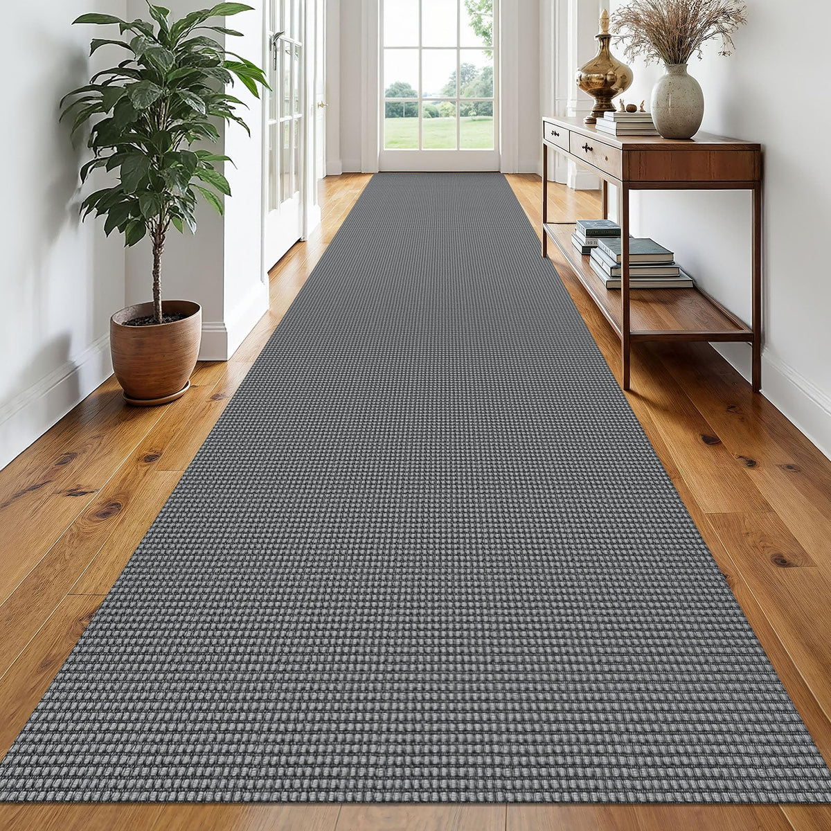 EARTHALL Woven Area Rug 3x5 Ft Washable Rugs for Entryway Braided Non Slip Rubber Backed Throw Rugs Door Mat Indoor Outdoor Entrance Cotton Carpet for Kitchen Foyer Front Door, Orange/Tan/Brown