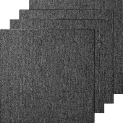 VEVOR Carpet Tiles 18x18 inch, 10 Pack Carpet Square Rug Detachable & Damage-Free, Self Adhesive Home Floor Soft Plush Padded for 22.5sq.ft Coverage, Easy DIY for Living Room & Bedroom, Gray