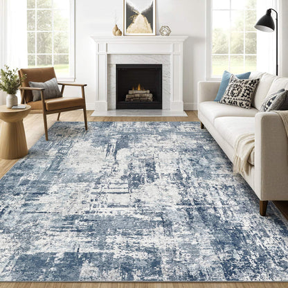 LOONGRUG 10x14 Area Rugs Washable Large Neutral Modern Living Room Rug