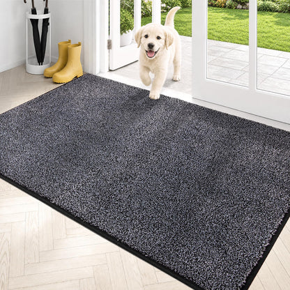 PURRUGS Dirt Trapping Indoor Door Mat, 31.5" x 47", Charcoal