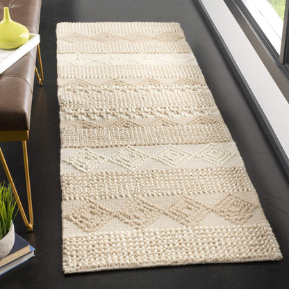 SAFAVIEH Natura Wool Area Rug 3'x5', Soft Plush Boho Grey & Ivory NAT102A
