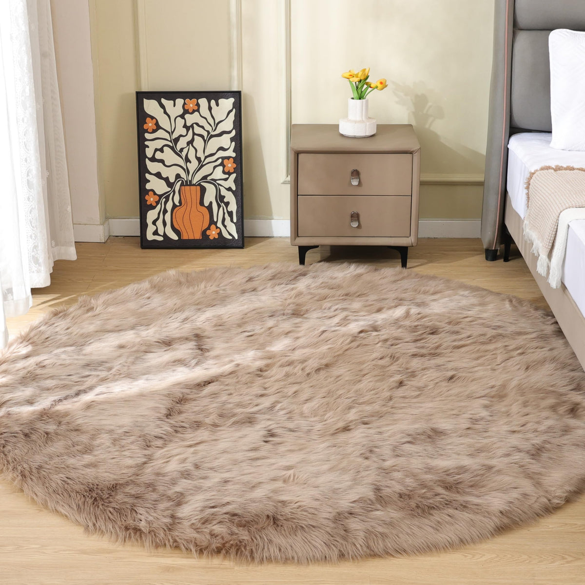 ORINOVA White Faux Sheepskin Shag Fur Runner Rugs for Living Room Bedroom Fluffy Washable Furry Area Rug 2x6 Nursery Rug Teen Room Décor