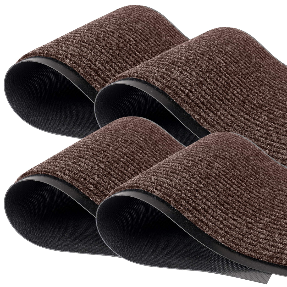 MaxMat® Heavy Duty Entry Floor Mat - Large Commercial, Indoor/Outdoor, Waterproof, Easy to Clean, Low-Profile Door Mat (4 x 6 Feet, Brown, MXM-RIB0046BR)