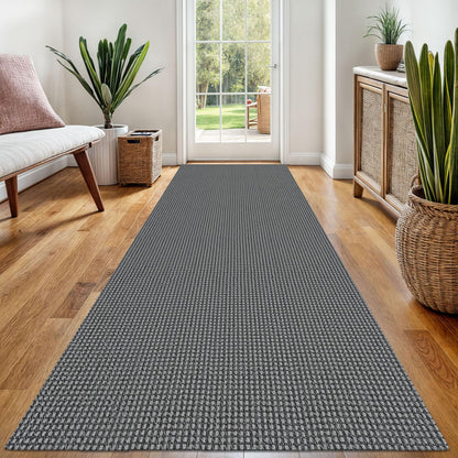 EARTHALL Woven Area Rug 3x5 Ft Washable Rugs for Entryway Braided Non Slip Rubber Backed Throw Rugs Door Mat Indoor Outdoor Entrance Cotton Carpet for Kitchen Foyer Front Door, Orange/Tan/Brown