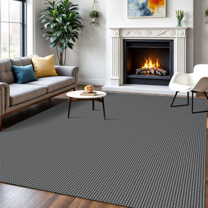 IOHOUZE Washable Area Rug 3x5 Non Slip Rubber Backed Woven Rugs for Entryway Rugs Indoor Outdoor Doormat Throw Rug Floor Carpet for Entrance Kitchen Front Door, Olive Green/Earthy Green