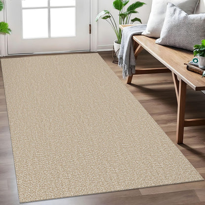 EARTHALL Washable Area Rug, Non Slip Entryway Rug, 4x6 Ft, Sand/Beige