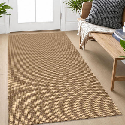 IOHOUZE Small Area Rug 2x3 Washable Woven Rugs for Entryway Non Slip Rubber Backed Front Door Rugs Indoor Doormat Throw Rug Floor Carpet for Entrance Kitchen, Cream/Beige