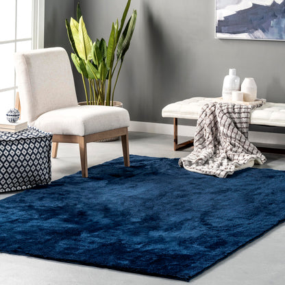 nuLOOM Loni Off White Solid Washable Area Rug, 8' x 10'