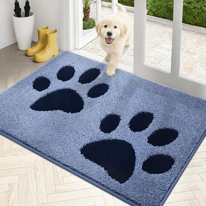 PURRUGS Dirt Trapping Door Mat Indoor Entrance, 32" x 47", Grey