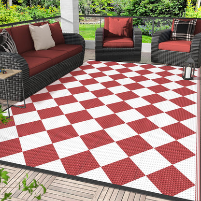 GENIMO Outdoor Rug, Waterproof Plastic Rugs for Patio, 5'x8' Cloud Grey
