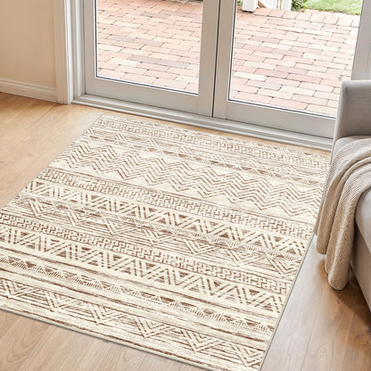 2'6"x8 Runner Rug Washable Moroccan: Non Slip Kitchen Long Floor Mat Gray