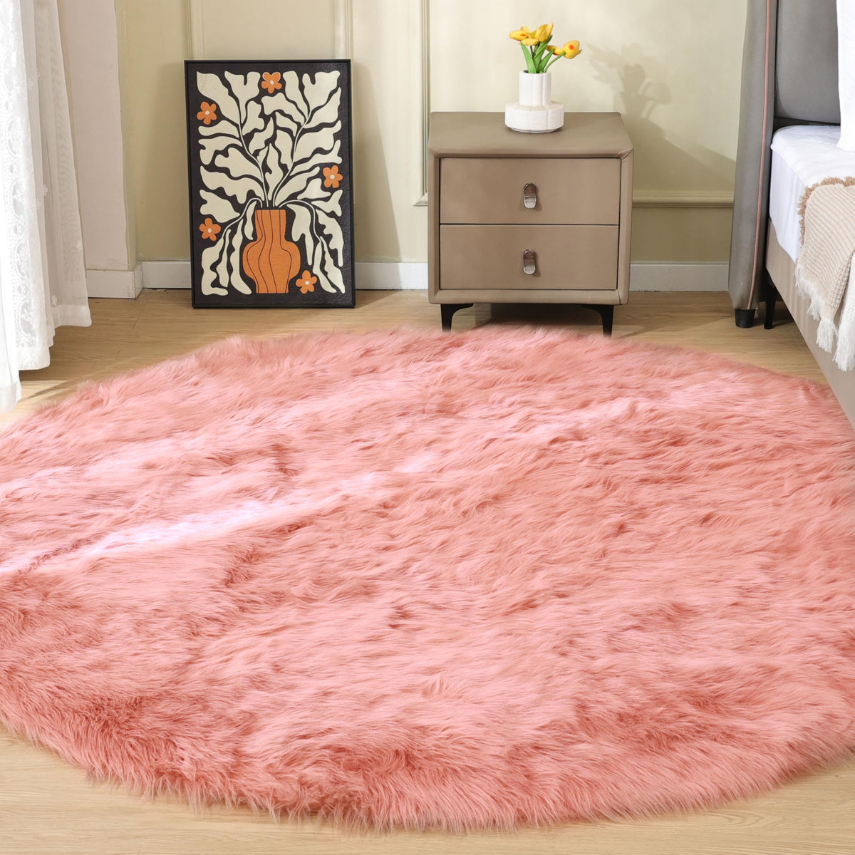 ORINOVA White Faux Sheepskin Shag Fur Runner Rugs for Living Room Bedroom Fluffy Washable Furry Area Rug 2x6 Nursery Rug Teen Room Décor