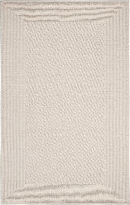 SAFAVIEH Natura Collection Area Rug - 5' x 8', Ivory, Handmade Wool, Ideal for High Traffic Areas in Living Room, Bedroom (NAT450A)