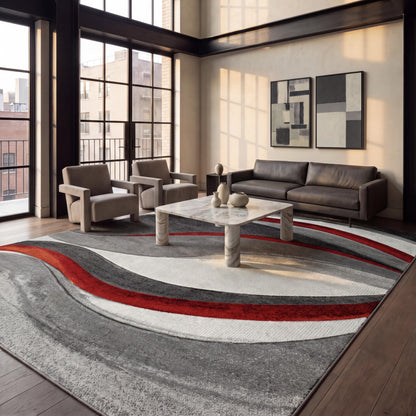 SAFAVIEH Hollywood Area Rug 10'6"x14', Modern Grey & Blue HLW766F