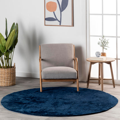 nuLOOM Loni Off White Solid Washable Area Rug, 8' x 10'