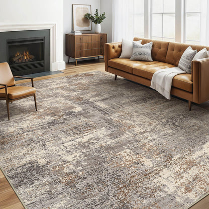 LOONGRUG 10x14 Area Rugs Washable Large Neutral Modern Living Room Rug