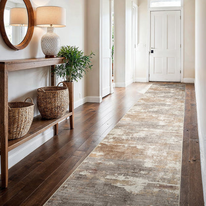 2'6"x8 Runner Rug Washable Moroccan: Non Slip Kitchen Long Floor Mat Gray