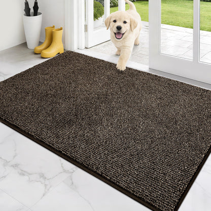 PURRUGS Dirt Trapping Indoor Door Mat, 20" x 31.5", Heathered Charcoal