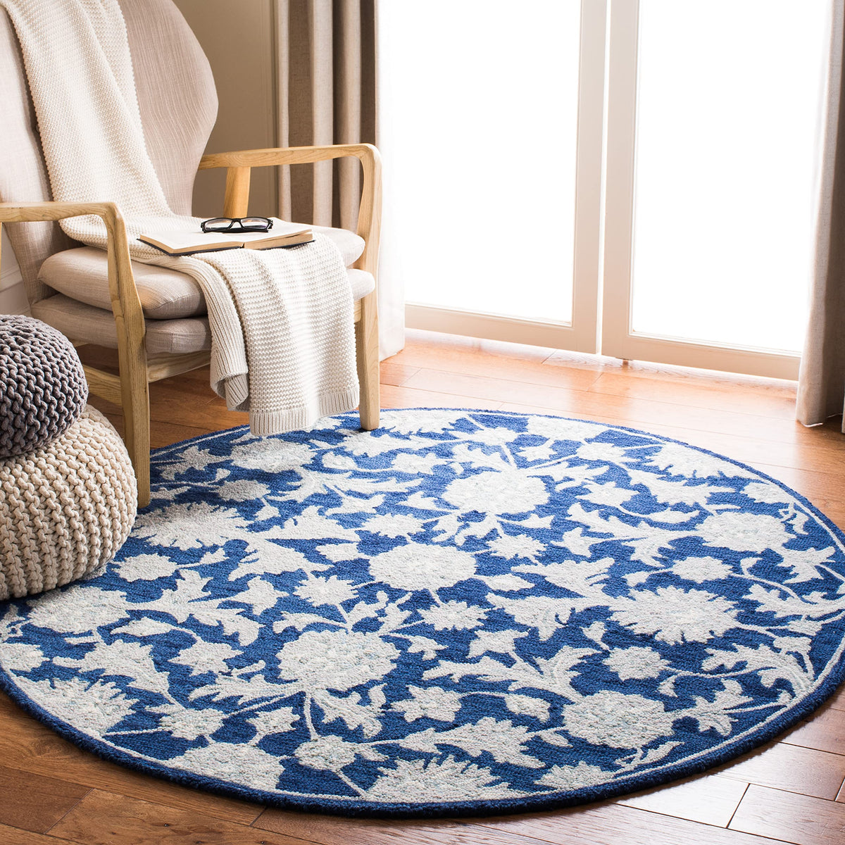 SAFAVIEH Micro-Loop Collection Accent Rug - 3' x 5', Grey & Ivory, Handmade Country Cottage Wool, Ideal for High Traffic Areas in Entryway, Living Room, Bedroom (MLP506F)