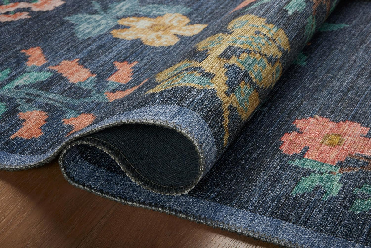 Loloi Rifle Paper Co Rosa Navy 7'-6" x 9'-6" Area Rug