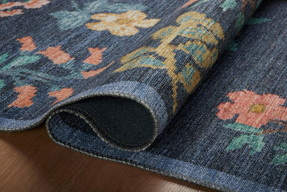 Loloi Rifle Paper Co Rosa Navy 7'-6" x 9'-6" Area Rug