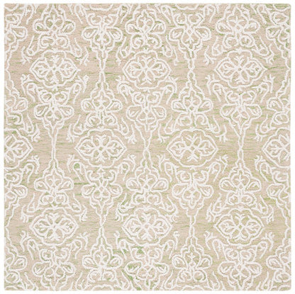 SAFAVIEH Blossom Collection Area Rug - 9' x 12', Beige & Ivory, Handmade Wool, Ideal for High Traffic Areas in Living Room, Bedroom (BLM112B)