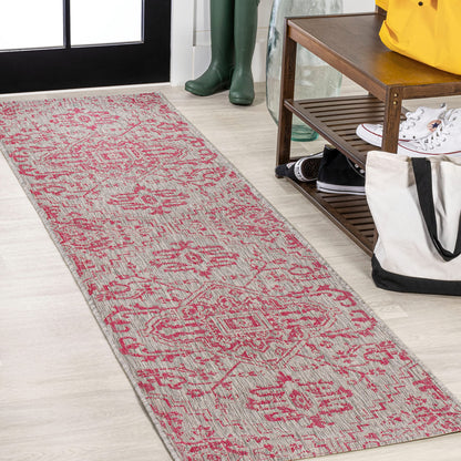 JONATHAN Y Boho Medallion Indoor Outdoor Area Rug 8X10 Black/Gray, Estrella Textured Weave for Backyard, Patio, Porch, Easy-Cleaning, High Traffic, Pet-Friendly, Non-Shedding (SMB105D-8)