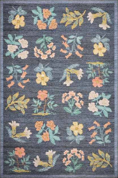 Loloi Rifle Paper Co Rosa Navy 7'-6" x 9'-6" Area Rug