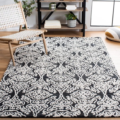 SAFAVIEH Blossom Collection Area Rug - 9' x 12', Beige & Ivory, Handmade Wool, Ideal for High Traffic Areas in Living Room, Bedroom (BLM112B)