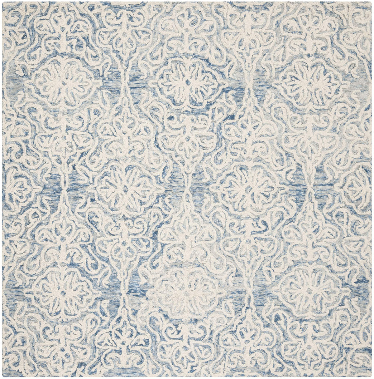 SAFAVIEH Blossom Collection Area Rug - 9' x 12', Beige & Ivory, Handmade Wool, Ideal for High Traffic Areas in Living Room, Bedroom (BLM112B)
