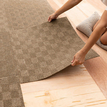 Mohawk Home 24" x 24" Indoor/Outdoor 0.25" Pile Height, Peel and Stick Carpet Tile, Grey Polyester, (15 Tiles) (60 sqft/Box)