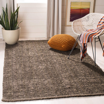 SAFAVIEH Natural Fiber Area Rug 8x10, Jute Knotted Large Natural NF447A