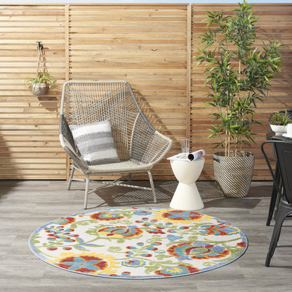 Nourison Home Aloha Natural Blue 2'3" x 10' Area Rug - Easy Clean, Non Shedding, Bed Room, Living Room, Dining Room, Kitchen (10' Runner)