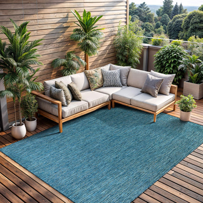 CAMILSON Outdoor Rug 5x7 Modern Area Rugs for Indoor and Outdoor Patios and Porches - Waterproof, Washable, Non-Shedding, Easy-to-Clean Outside Carpet (5 x 7, Medallion - Beige/White)
