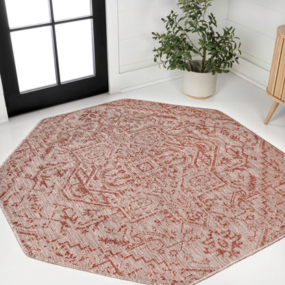 JONATHAN Y Boho Medallion Indoor Outdoor Area Rug 8X10 Black/Gray, Estrella Textured Weave for Backyard, Patio, Porch, Easy-Cleaning, High Traffic, Pet-Friendly, Non-Shedding (SMB105D-8)