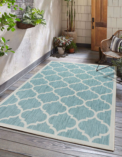Adiva Rugs Outdoor Indoor Area Rug, Weather Resistant, Easy to Clean, Stain Resistant Floor Mat for Dining Room, Backyard, Deck, Patio (Wooden, 9' x 12')