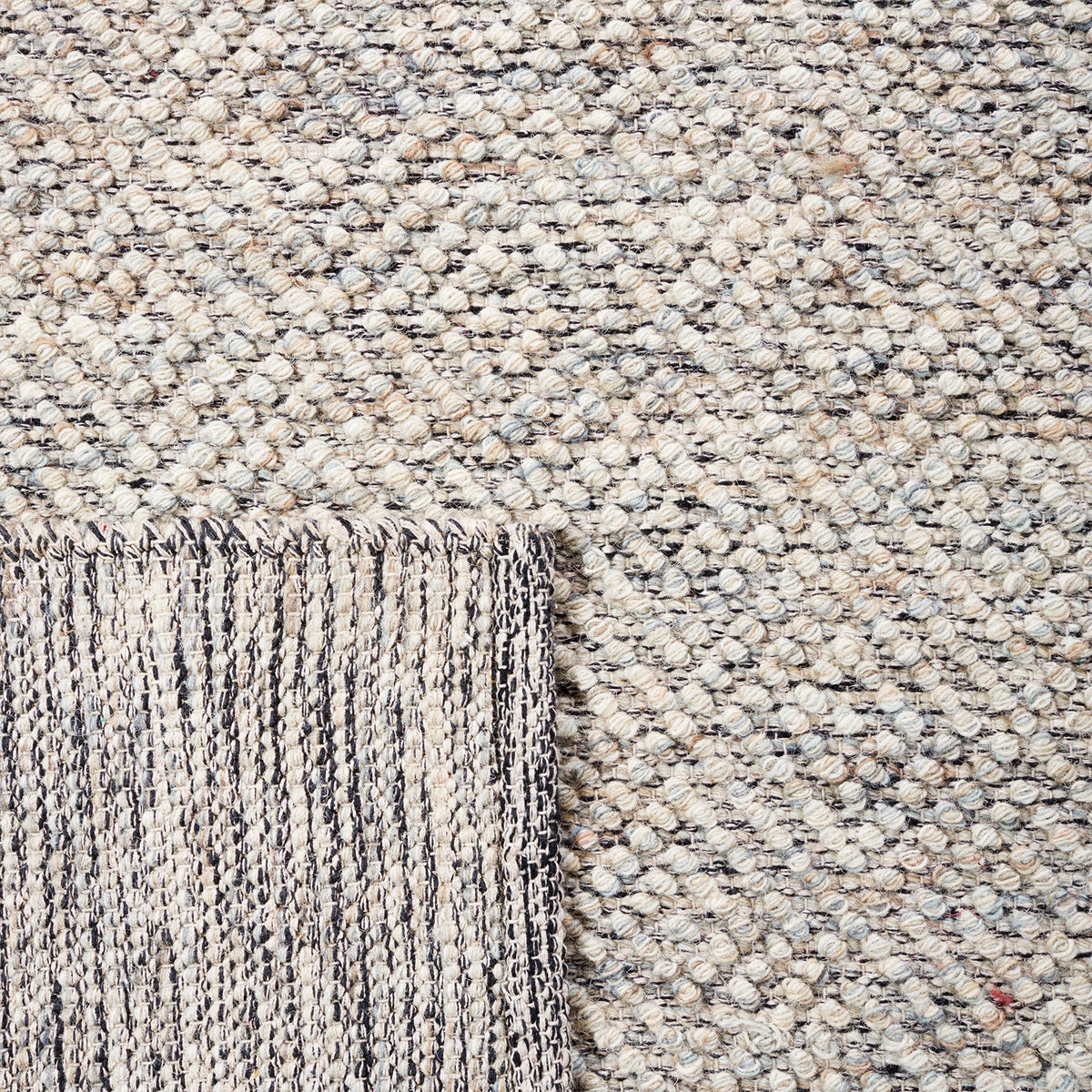 SAFAVIEH Natura Wool Area Rug 8'x10', Ivory & Light Grey NAT503A