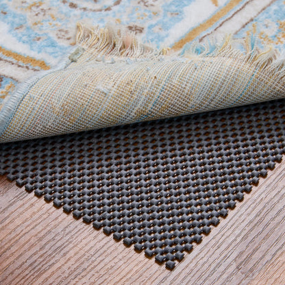 Veken 8x10 Ft Rug Pad Gripper for Hardwood Floors, Non Slip Dark Blue Rug Pads for Area Rugs, Thick Rug Grippers for Tile Floors, Under Carpet Anti Skid Mat, Keep Your Rugs Safe and in Place